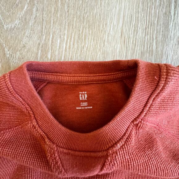 GAP Waffle Long Sleeve Shirt - Size 3 - Picture 3 of 3